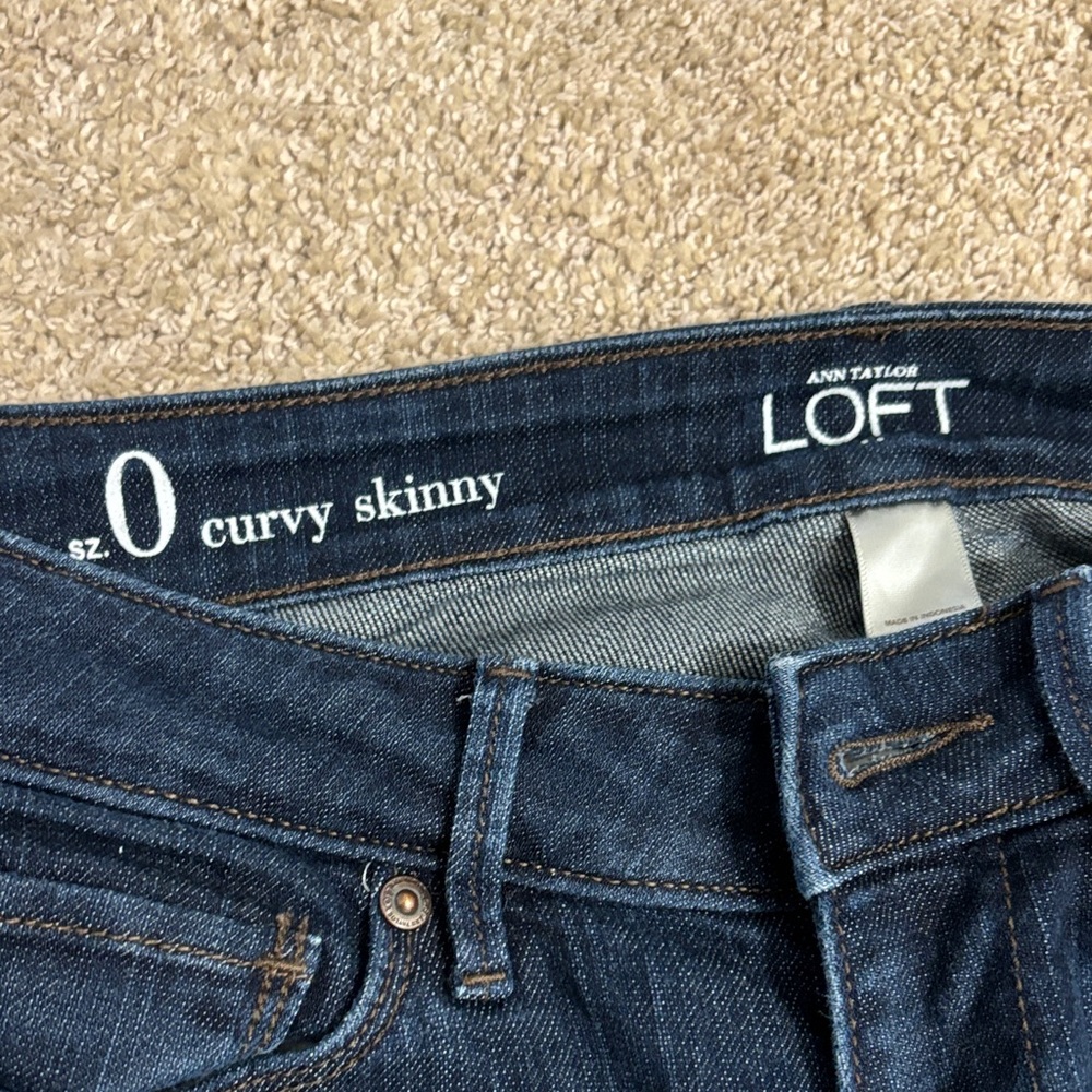 LOFT Women's Curvy Skinny Jeans - Indigo